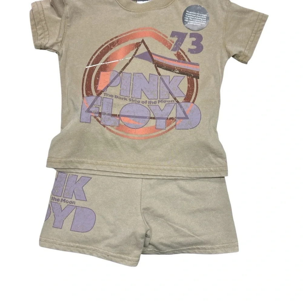 Pink Floyd Graphic Tee and Shorts Set